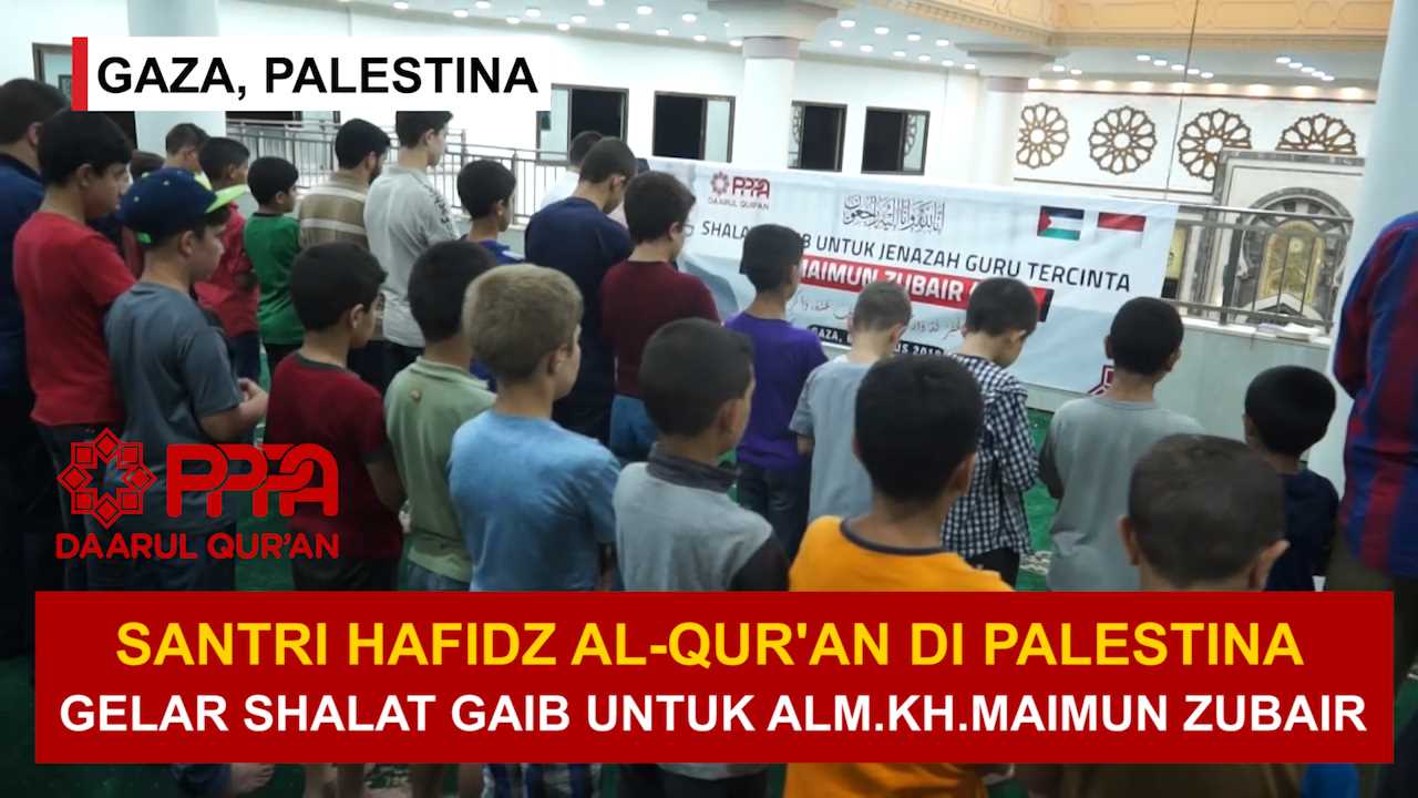 Santri Daarul Quran di Palestina Gelar Salat Gaib untuk Mba Moen