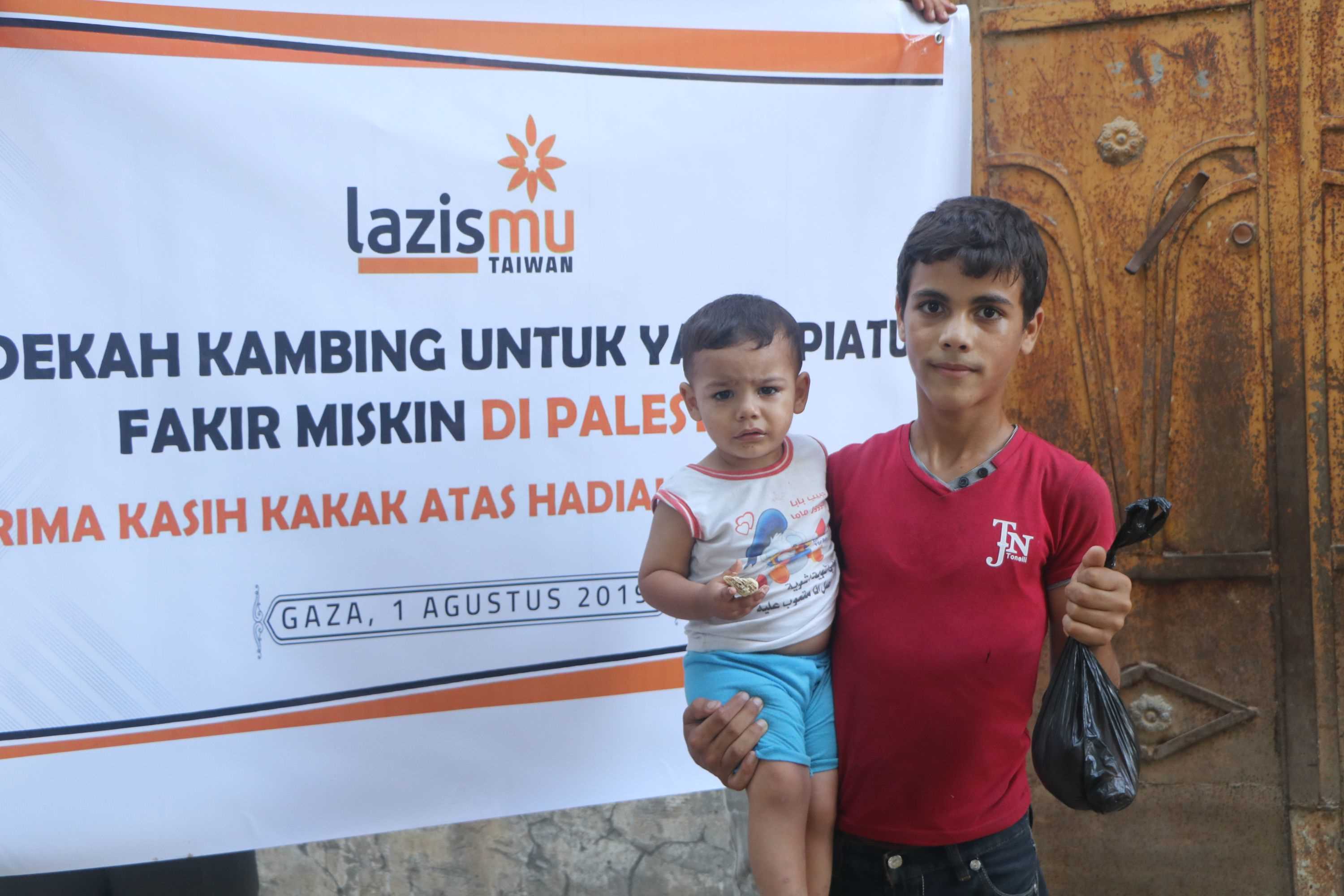 NPC Distribusikan Sedekah Kambing dari LazisMu Taiwan di Gaza Utara