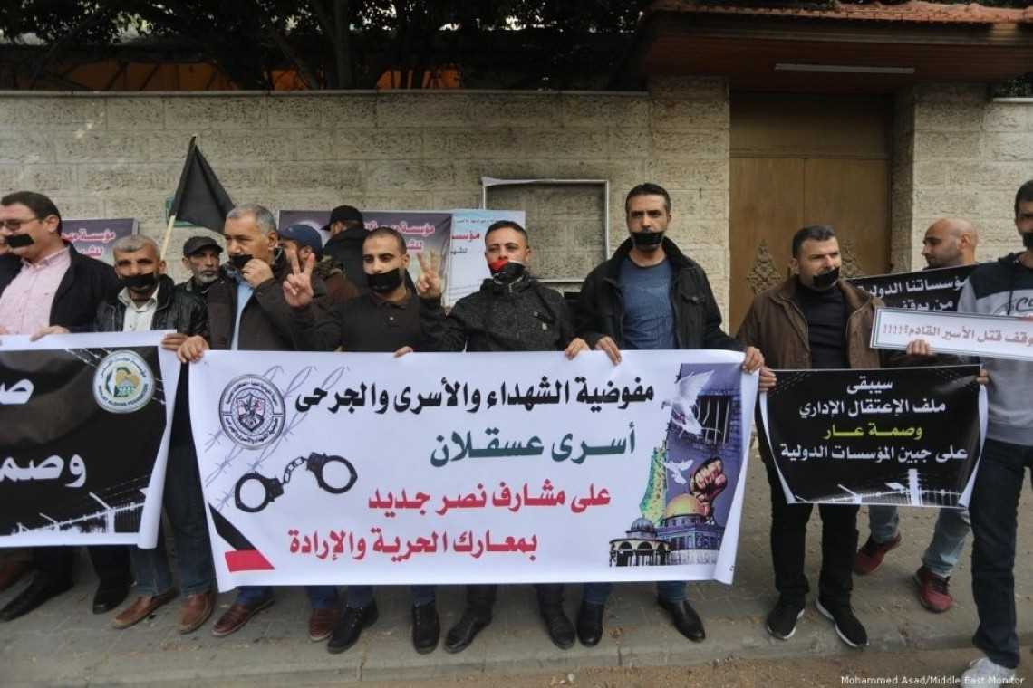 Warga Gaza Gelar “Aksi Tutup Mulut” untuk Mendukung Para Tahanan Palestina