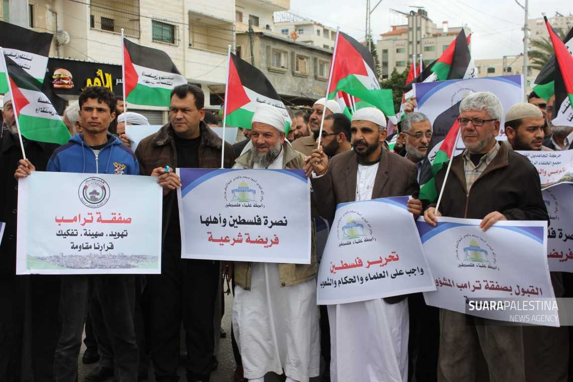 Ulama Palestina gelar unjuk rasa menetang Deal of The Century Amerika Serikat