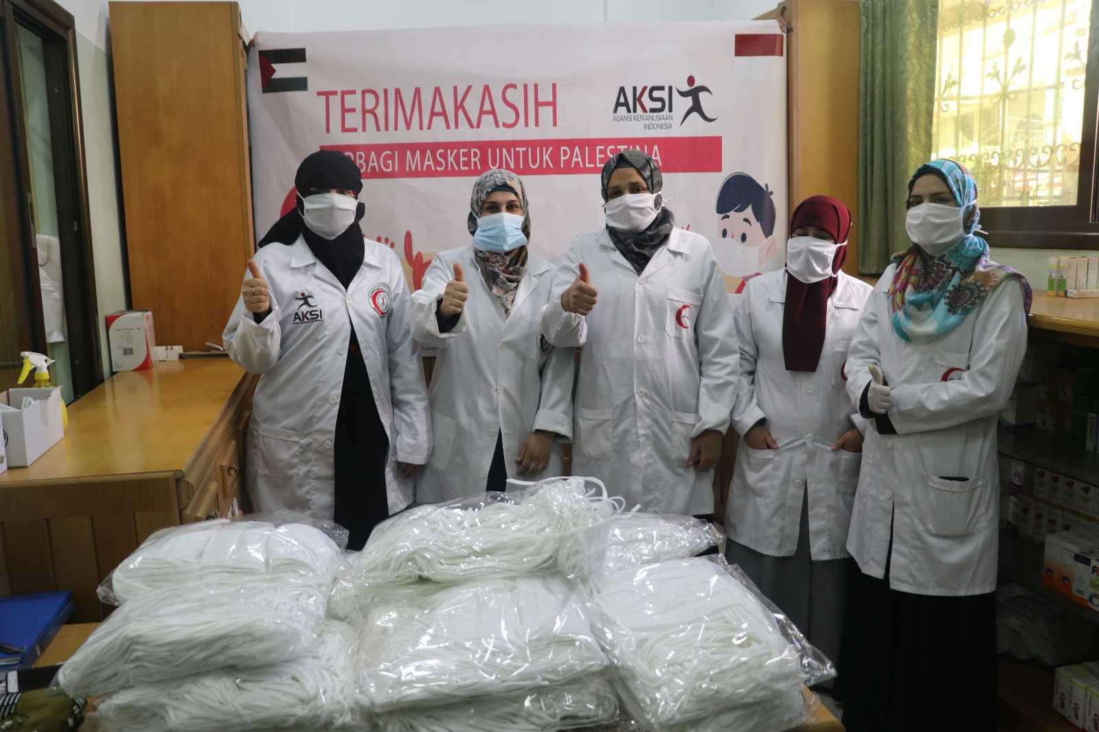 Pembagian Ribuan Masker Gratis di Gaza, Targetnya Keluarga Duafa dan Tim Medis