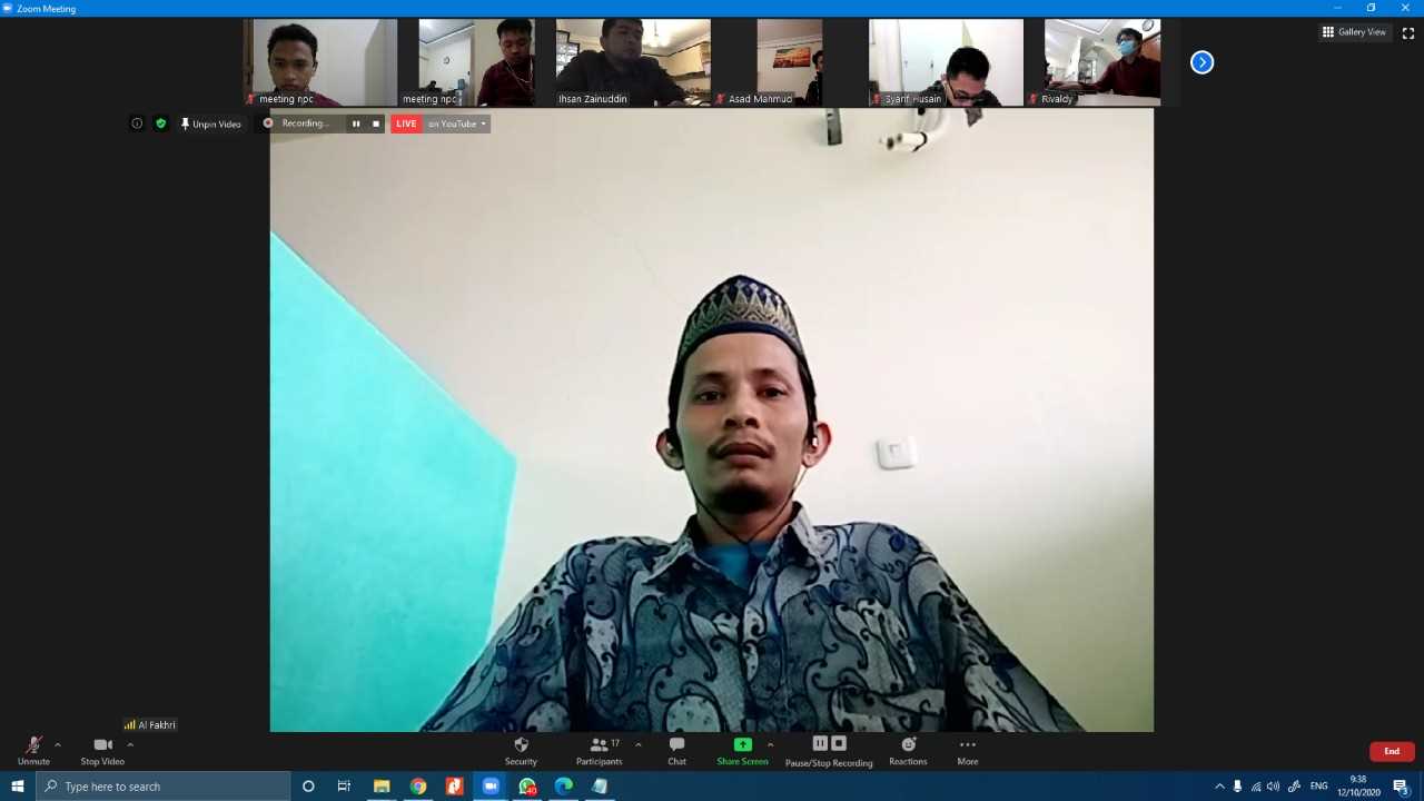 Ust. Al-Fakhri Zakirman Isi Majelis Muzakarah NPC Via Online