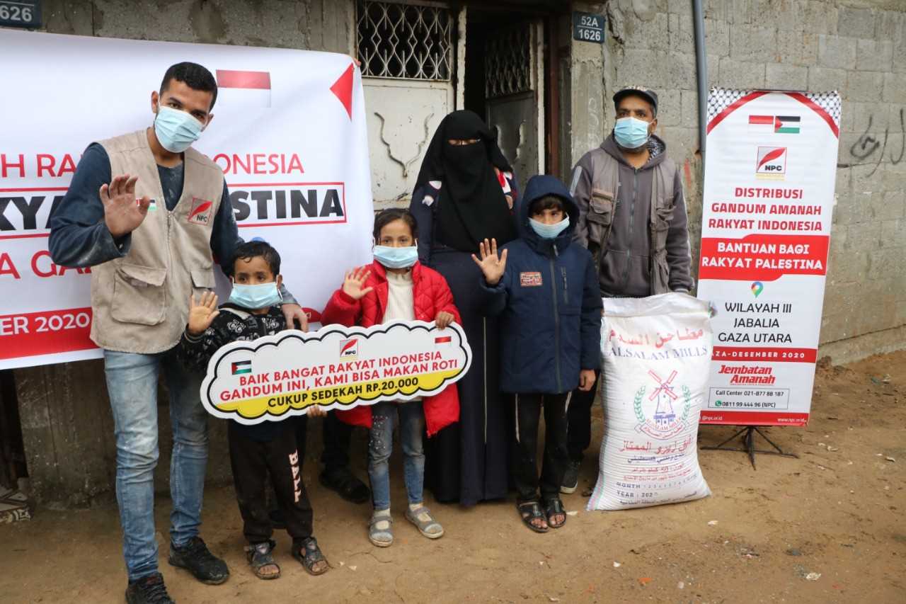 Wujud Kepedulian, NPC Distribusikan Bantuan untuk Warga Gaza di Kota Jabalia