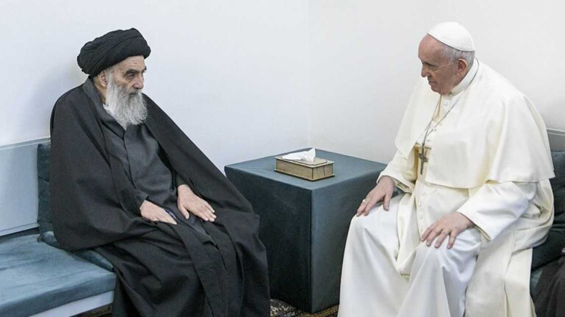 Bersejarah, Paus Fransiskus Bertemu Ayatollah Ali Sistani di Najaf