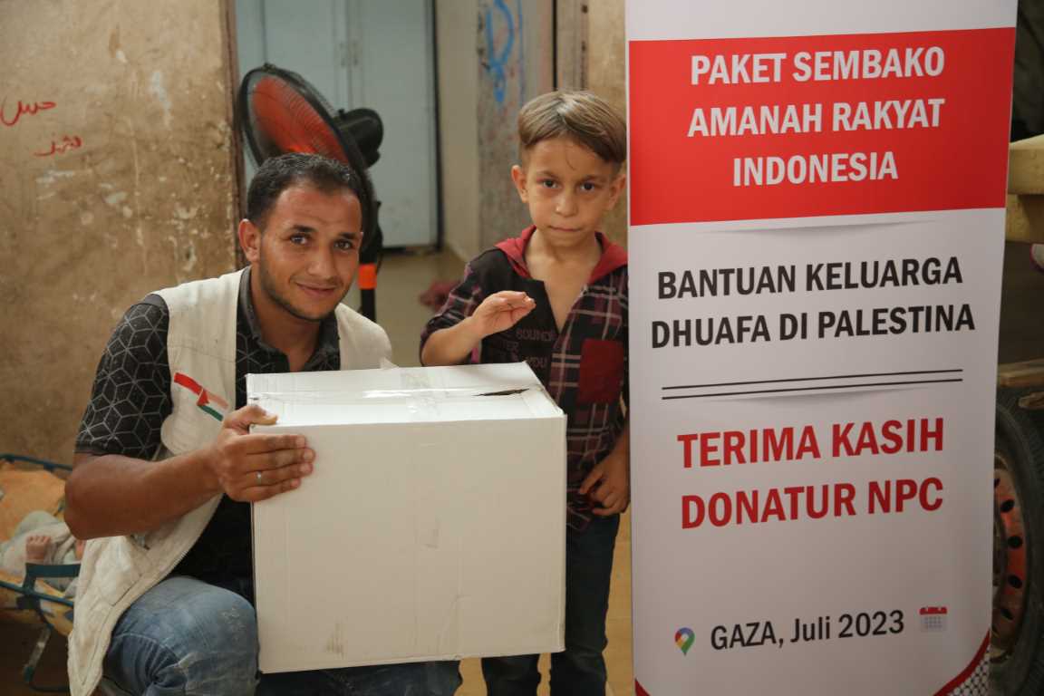 Krisis Pangan Menghantam Gaza, Rakyat Indonesia Kembali Distribusikan Bantuan Sembako untuk Warga yang Terdampak