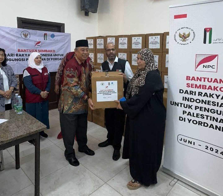 Bersama KBRI Amman, NPC Salurkan Ribuan Paket Sembako untuk Pengungsi Palestina di Yordania