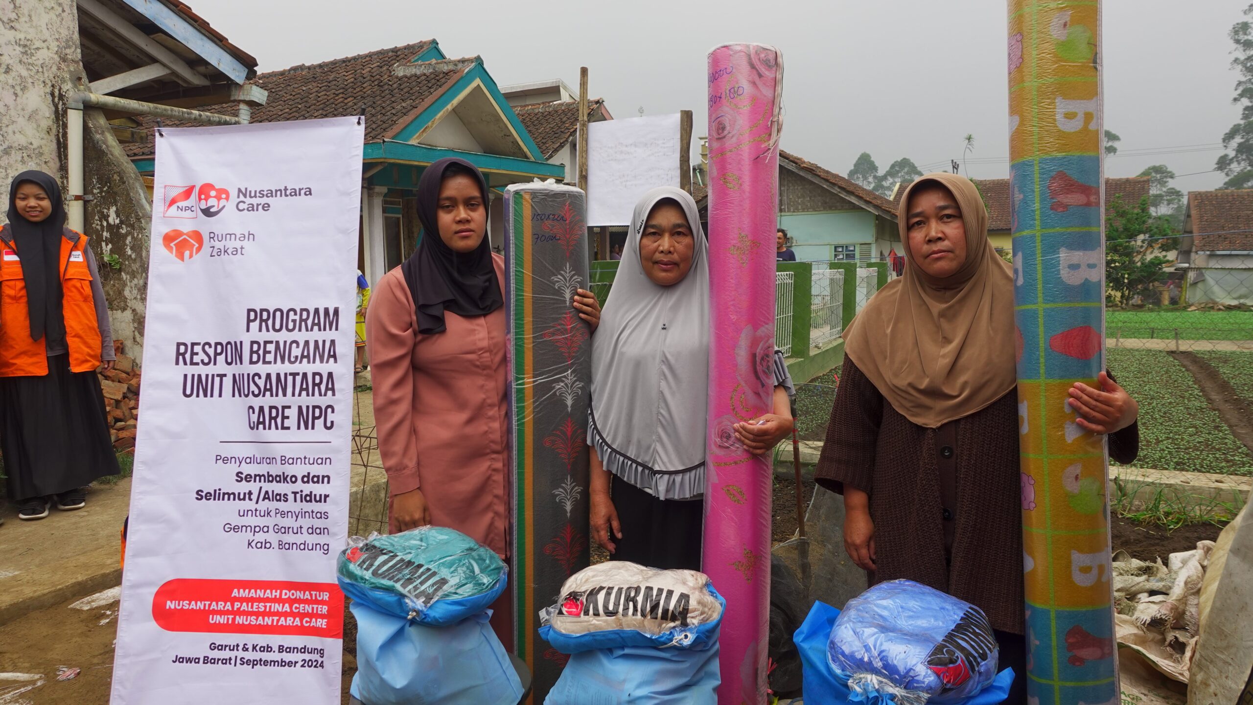 NPC dan Rumah Zakat Salurkan Paket Darurat untuk Korban Gempa Bandung