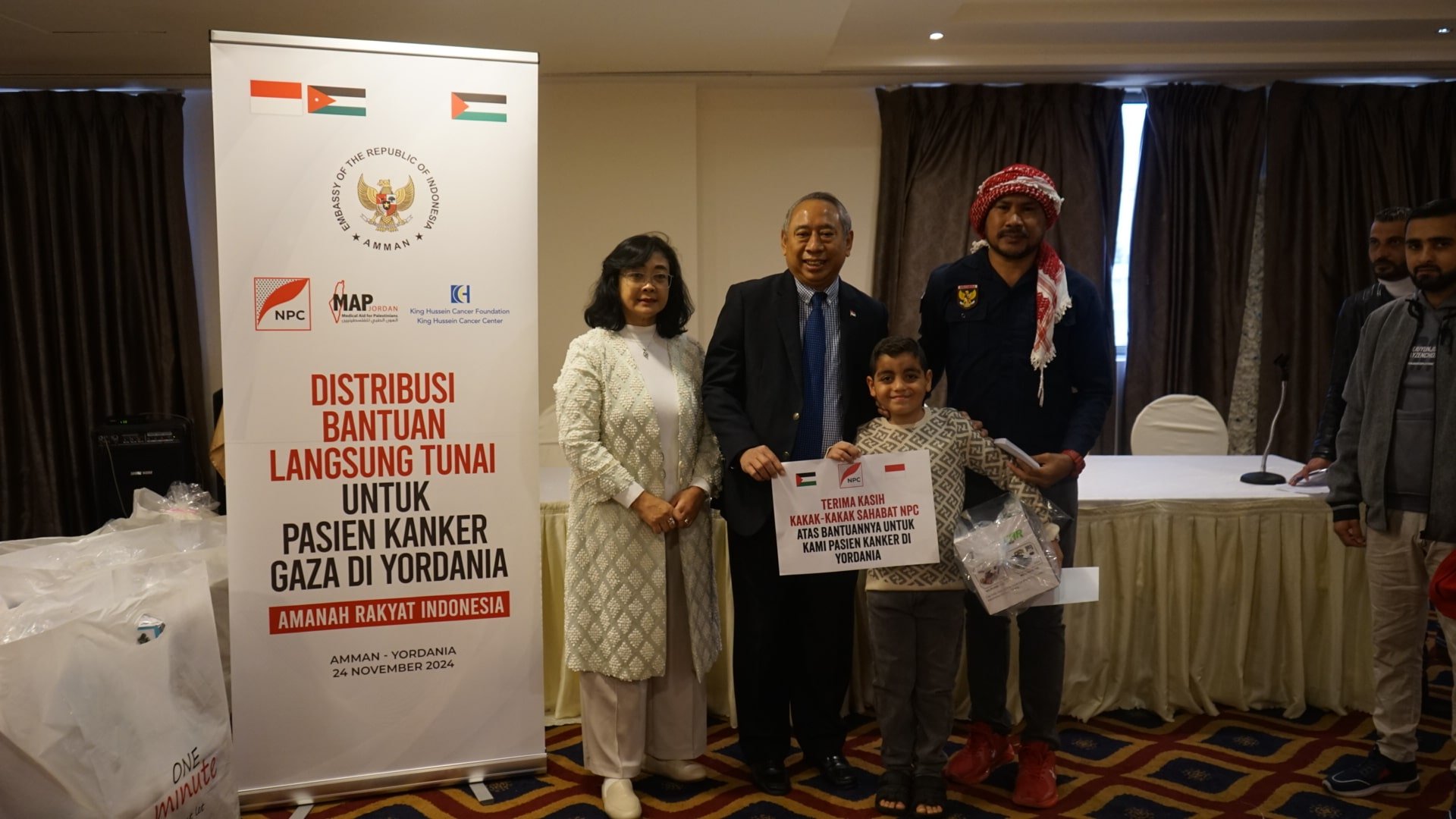 NPC Salurkan Bantuan untuk Pasien Kanker di Yordania