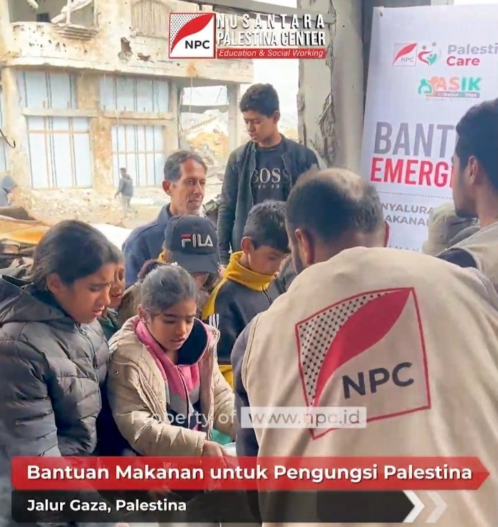 NPC dan ASIK Salurkan Bantuan Makanan untuk Warga Gaza di Tengah Krisis Kemanusiaan