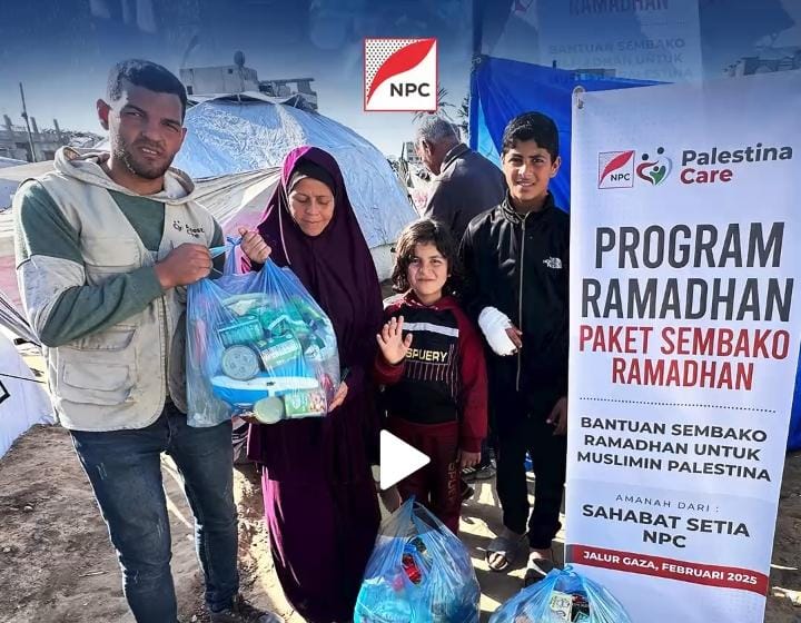 Nusantara Palestina Center Bagikan 1.000 Paket Sembako untuk Pengungsi Palestina di Gaza