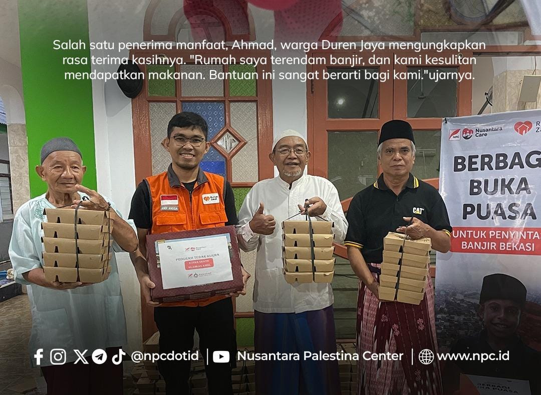 NPC Salurkan 750 Paket Makanan Buka Puasa untuk Korban Banjir Bekasi