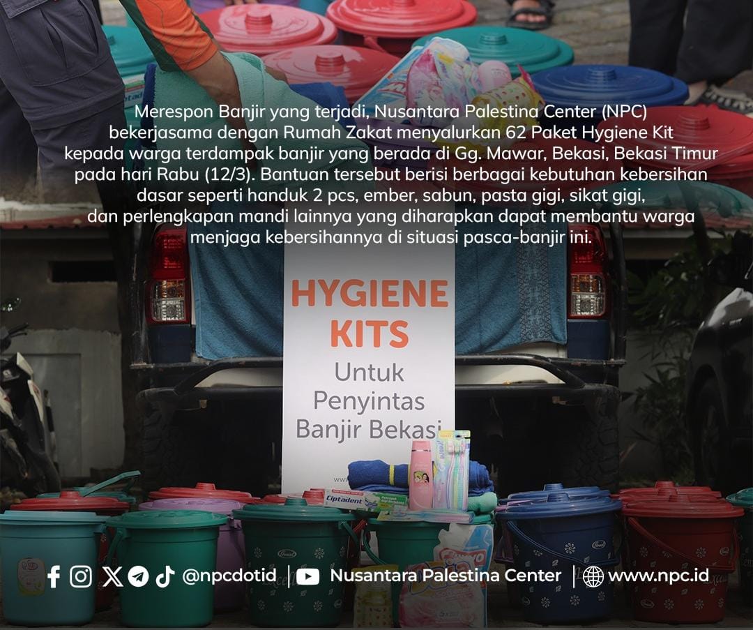 Bantuan Kebersihan Pasca-Banjir, NPC Salurkan 62 Paket Hygiene Kit di Bekasi Timur
