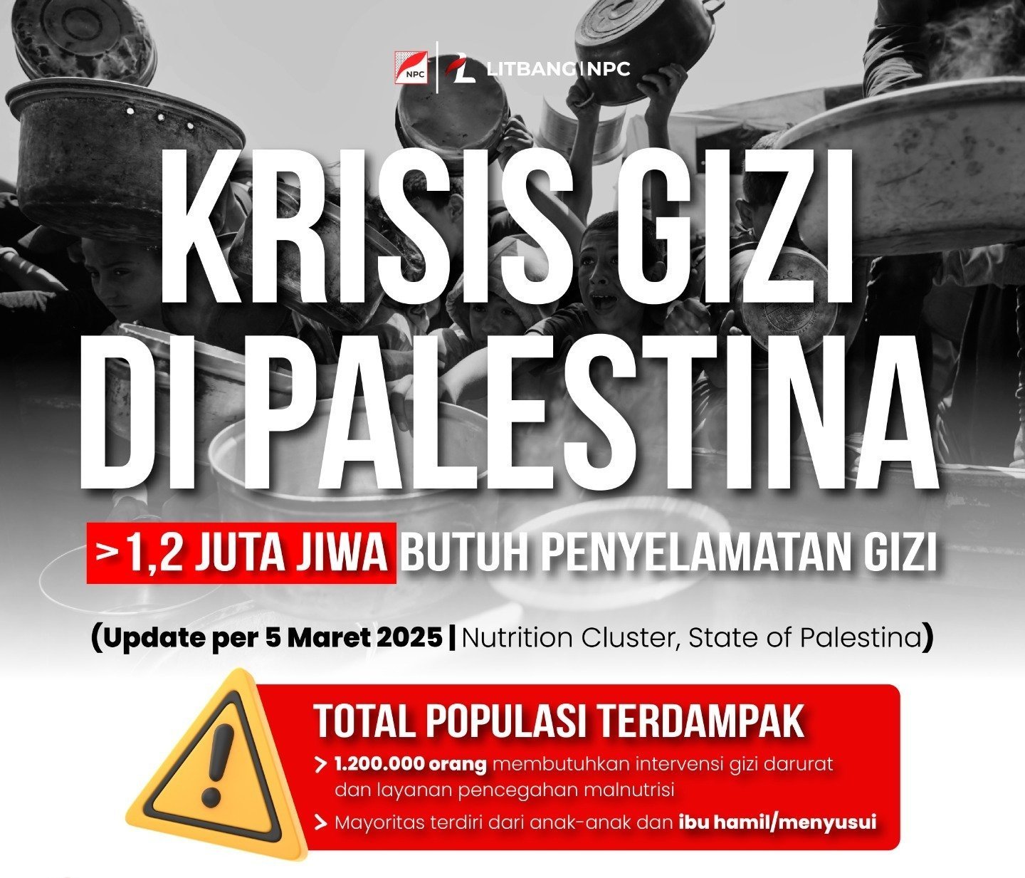 Infografis: Krisis Gizi di Palestina – Mei 2025