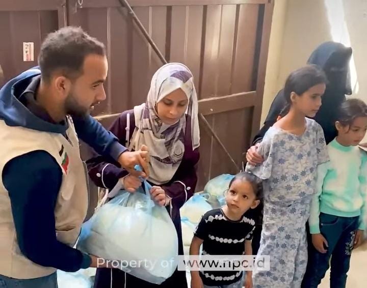 NPC Salurkan 1.000 Paket Sembako untuk Yatim dan Janda Palestina