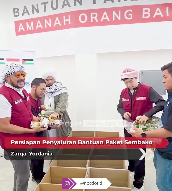 1.250 Paket Sembako Disiapkan untuk Pengungsi Palestina: Kolaborasi NPC, Willie Salim, dan Ust. Derry Sulaiman