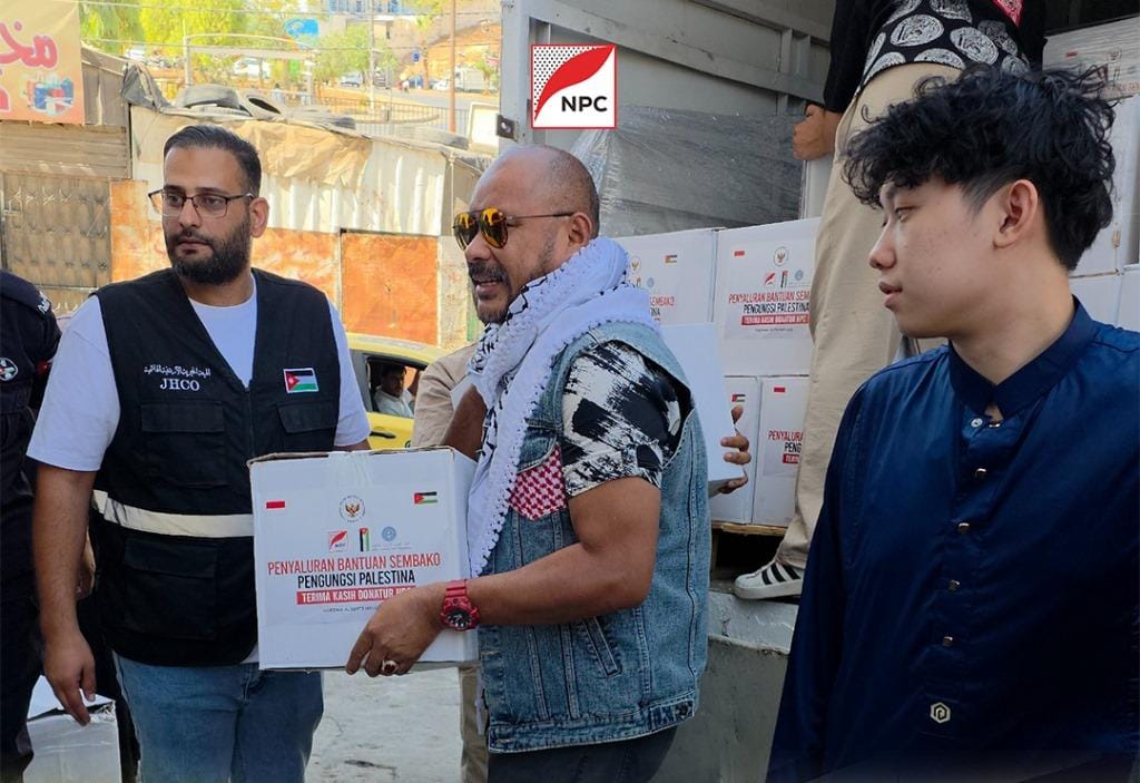 Bang Onim Pimpin Penyaluran Bantuan Sembako untuk Pengungsi Palestina di Yordania