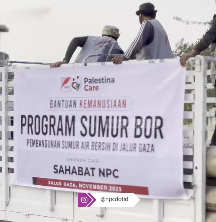 NPC Selesai Bangun Sumur Bor Keempat untuk Warga Gaza