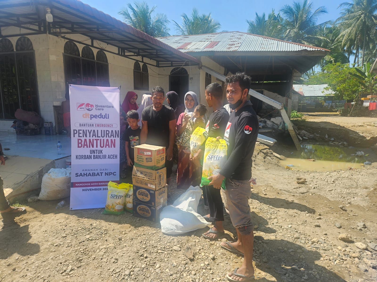 NPC Salurkan Bantuan Sembako ke Wilayah Terdampak Banjir di Aceh Utara