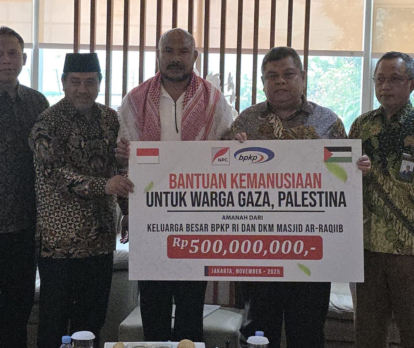 Bantuan Kemanusiaan untuk Palestina, NPC Terima Donasi Simbolis di Kantor BPKP