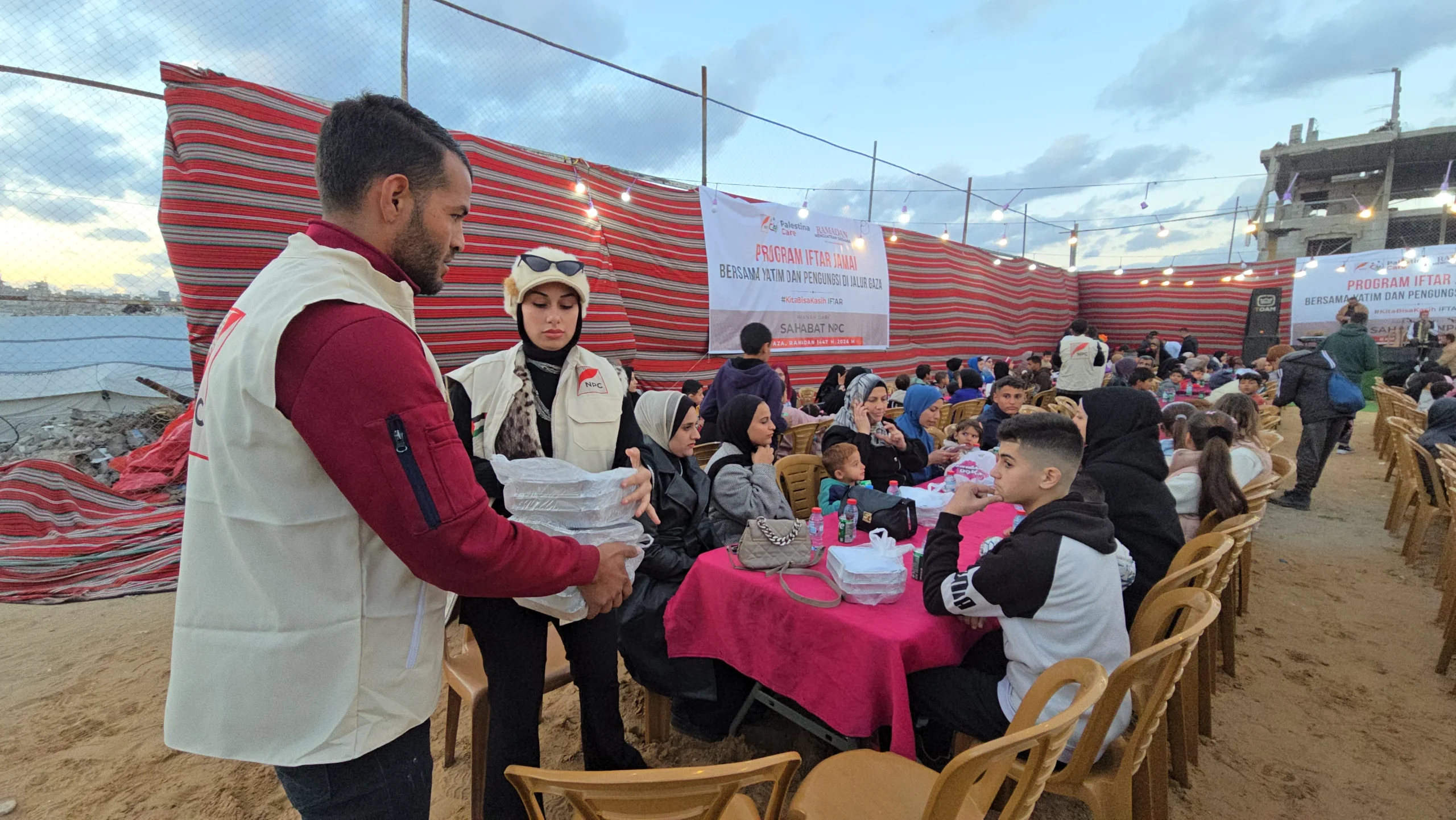 NPC Gelar Spesial Iftar, 600 Pengungsi dan Yatim Gaza Buka Bersama