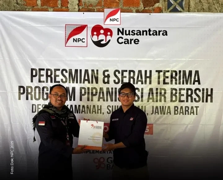 NPC Resmikan Pipanisasi Air Bersih 2,1 Km di Sukabumi, Rampung dalam Sepekan