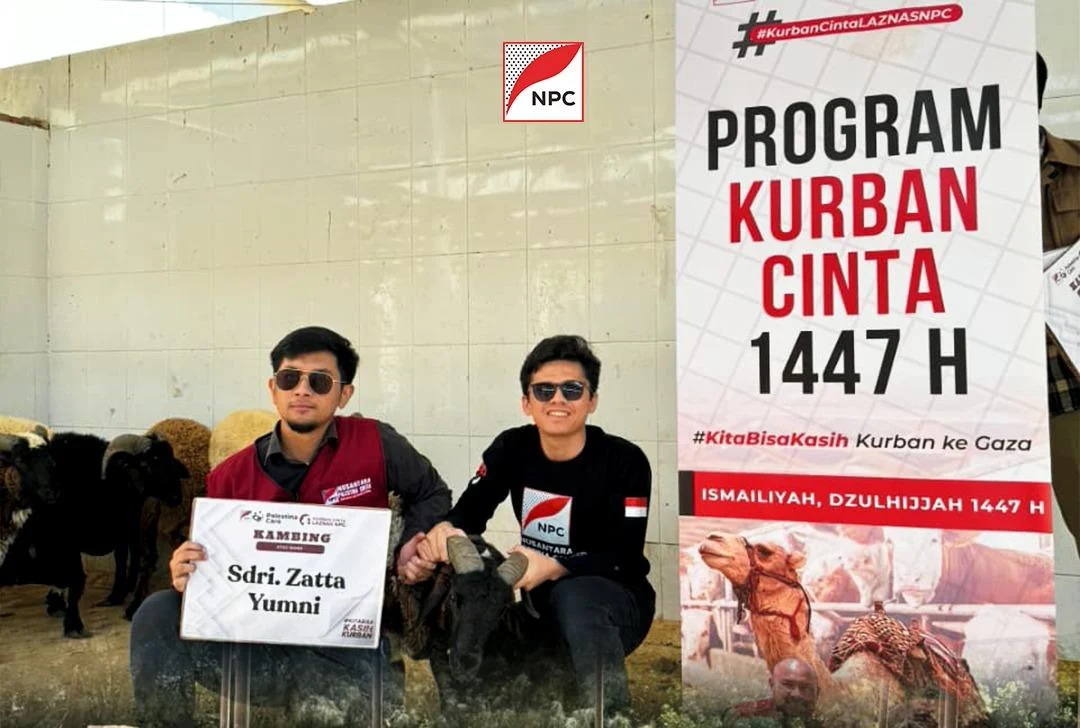 Kurban untuk Gaza Berlanjut, LAZNAS NPC Sembelih Domba di Mesir dan Siapkan Distribusi Lewat Rafah