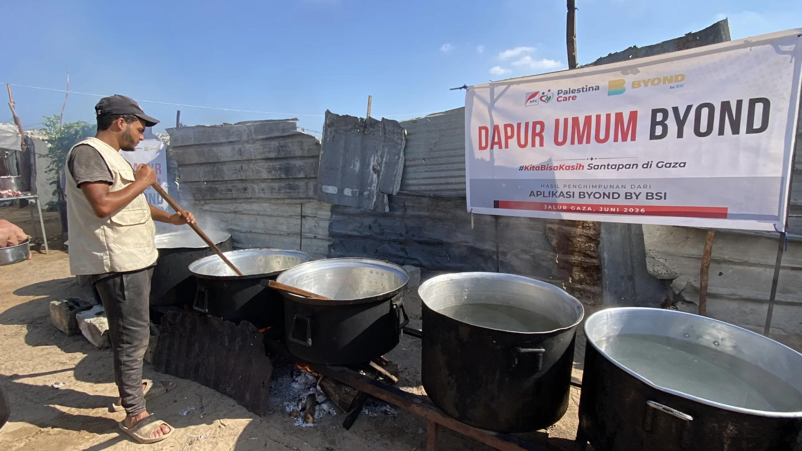 NPC dan BYOND Salurkan 1.000 Porsi Makanan Siap Saji untuk 6.200 Warga Gaza