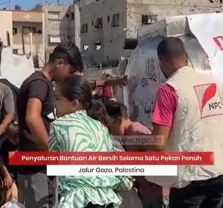 LAZNAS Nusantara Palestina Center Salurkan 175.000 Liter Air Bersih untuk Warga Gaza